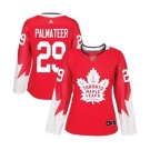 Women Adidas Toronto Maple Leafs #29 Mike Palmateer Authentic Red Alternate NHL Jersey