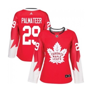 Women Adidas Toronto Maple Leafs #29 Mike Palmateer Authentic Red Alternate NHL Jersey