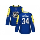 Women Adidas Toronto Maple Leafs #34 Auston Matthews Royal 2018 All-Star Atlantic Division Authentic Stitched NHL Jersey