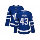 Women Adidas Toronto Maple Leafs #43 Nazem Kadri Blue Home Authentic Stitched NHL Jersey