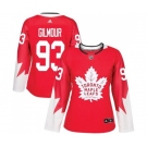 Women Adidas Toronto Maple Leafs #93 Doug Gilmour Authentic Red Alternate NHL Jersey