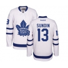 Women Reebok Toronto Maple Leafs #13 Mats Sundin Authentic White Away NHL Jersey