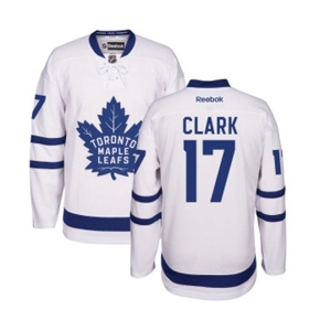 Women Reebok Toronto Maple Leafs #17 Wendel Clark Authentic White Away NHL Jersey