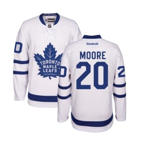 Women Reebok Toronto Maple Leafs #20 Dominic Moore Authentic White Away NHL Jersey