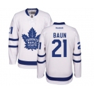 Women Reebok Toronto Maple Leafs #21 Bobby Baun Authentic White Away NHL Jersey