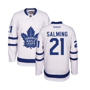 Women Reebok Toronto Maple Leafs #21 Borje Salming Authentic White Away NHL Jersey