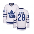 Women Reebok Toronto Maple Leafs #28 Tie Domi Authentic White Away NHL Jersey