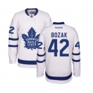 Women Reebok Toronto Maple Leafs #42 Tyler Bozak Authentic White Away NHL Jersey