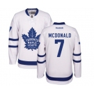 Women Reebok Toronto Maple Leafs #7 Lanny McDonald Authentic White Away NHL Jersey