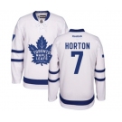 Women Reebok Toronto Maple Leafs #7 Tim Horton Authentic White Away NHL Jersey