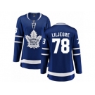 Women Toronto Maple Leafs #78 Timothy Liljegren Authentic Royal Blue Home Fanatics Branded Breakaway NHL Jersey