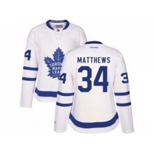 Women's Reebok Toronto Maple Leafs #34 Auston Matthews Authentic White Away NHL Jersey