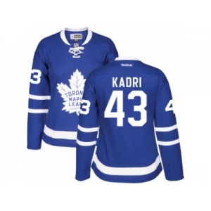 Women's Reebok Toronto Maple Leafs #43 Nazem Kadri Authentic Royal Blue Home NHL Jerseys