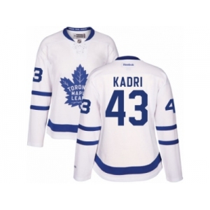 Women's Reebok Toronto Maple Leafs #43 Nazem Kadri Authentic White Away NHL Jerseys