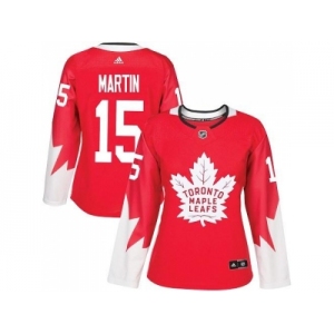 Women's Toronto Maple Leafs #15 Matt Martin Red Alternate Stitched NHL Jersey