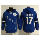 Women's Toronto Maple Leafs #17 Wendel Clark Blue Old Time Heidi Hoodie NHL Hoodie