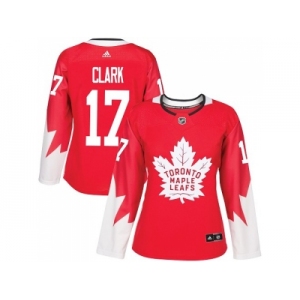 Women's Toronto Maple Leafs #17 Wendel Clark Red Alternate Stitched NHL Jersey