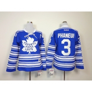 women nhl jerseys toronto maple leafs #3 phaneuf blue[2014 winter classic patch C]