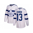Youth Adidas Toronto Maple Leafs #13 Mats Sundin White Authentic 2018 Stadium Series Stitched NHL Jersey