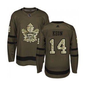 Youth Adidas Toronto Maple Leafs #14 Dave Keon Authentic Green Salute to Service NHL Jersey