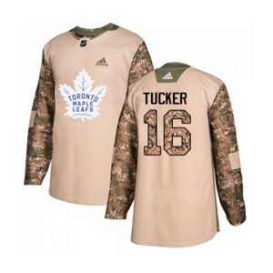 Youth Adidas Toronto Maple Leafs #16 Darcy Tucker Authentic Camo Veterans Day Practice NHL Jersey