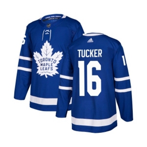 Youth Adidas Toronto Maple Leafs #16 Darcy Tucker Authentic Royal Blue Home NHL Jersey