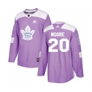 Youth Adidas Toronto Maple Leafs #20 Dominic Moore Authentic Purple Fights Cancer Practice NHL Jersey
