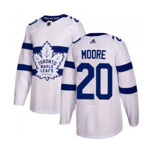 Youth Adidas Toronto Maple Leafs #20 Dominic Moore Authentic White 2018 Stadium Series NHL Jersey