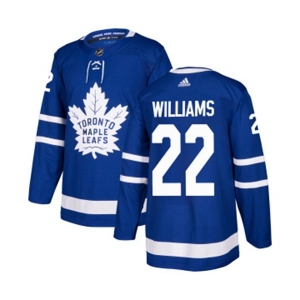 Youth Adidas Toronto Maple Leafs #22 Tiger Williams Authentic Royal Blue Home NHL Jersey