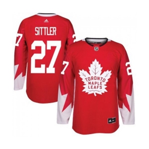 Youth Adidas Toronto Maple Leafs #27 Darryl Sittler Authentic Red Alternate NHL Jersey