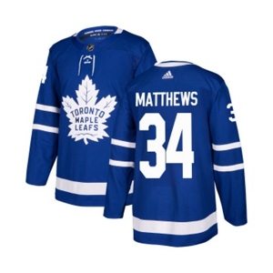Youth Adidas Toronto Maple Leafs #34 Auston Matthews Authentic Royal Blue Home NHL Jersey