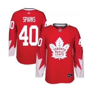 Youth Adidas Toronto Maple Leafs #40 Garret Sparks Authentic Red Alternate NHL Jersey