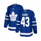 Youth Adidas Toronto Maple Leafs #43 Nazem Kadri Authentic Royal Blue Home NHL Jersey