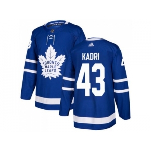Youth Adidas Toronto Maple Leafs #43 Nazem Kadri Blue Home Authentic Stitched NHL Jersey