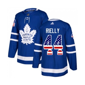 Youth Adidas Toronto Maple Leafs #44 Morgan Rielly Authentic Royal Blue USA Flag Fashion NHL Jersey