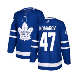 Youth Adidas Toronto Maple Leafs #47 Leo Komarov Authentic Royal Blue Home NHL Jersey