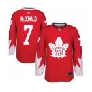 Youth Adidas Toronto Maple Leafs #7 Lanny McDonald Authentic Red Alternate NHL Jersey