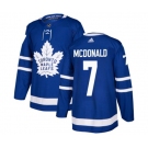 Youth Adidas Toronto Maple Leafs #7 Lanny McDonald Authentic Royal Blue Home NHL Jersey