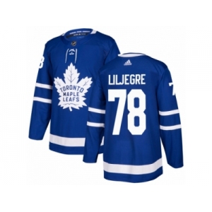 Youth Adidas Toronto Maple Leafs #78 Timothy Liljegren Authentic Royal Blue Home NHL Jersey
