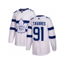 Youth Adidas Toronto Maple Leafs #91 John Tavares White Authentic 2018 Stadium Series Stitched NHL Jersey