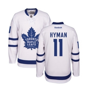 Youth Reebok Toronto Maple Leafs #11 Zach Hyman Authentic White Away NHL Jersey