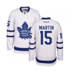 Youth Reebok Toronto Maple Leafs #15 Matt Martin Authentic White Away NHL Jersey