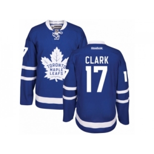 Youth Reebok Toronto Maple Leafs #17 Wendel Clark Authentic Royal Blue Home NHL Jerseys
