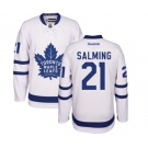 Youth Reebok Toronto Maple Leafs #21 Borje Salming Authentic White Away NHL Jersey