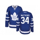Youth Reebok Toronto Maple Leafs #34 Auston Matthews Authentic Royal Blue Home NHL Jersey