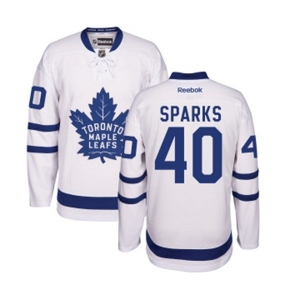 Youth Reebok Toronto Maple Leafs #40 Garret Sparks Authentic White Away NHL Jersey
