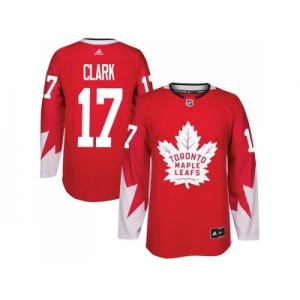 Youth Toronto Maple Leafs #17 Wendel Clark Red Alternate Stitched NHL Jersey