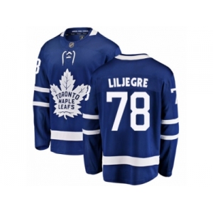 Youth Toronto Maple Leafs #78 Timothy Liljegren Authentic Royal Blue Home Fanatics Branded Breakaway NHL Jersey