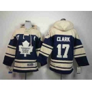 youth nhl jerseys toronto maple leafs #17 clark blue-cream[pullover hooded sweatshirt][patch C]