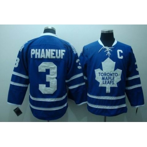 youth nhl toronto maple leafs #3 phaneuf apatch blue (c)